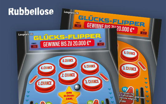 Gl&uuml;cks-Flipper Rubbellos