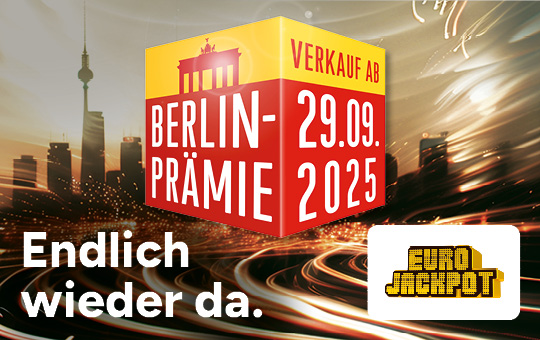 Kampagnenmotiv EUROJACKPOT BERLIN-PRÄMIE