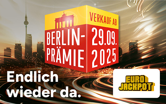 Kampagnenmotiv EUROJACKPOT BERLIN-PRÄMIE