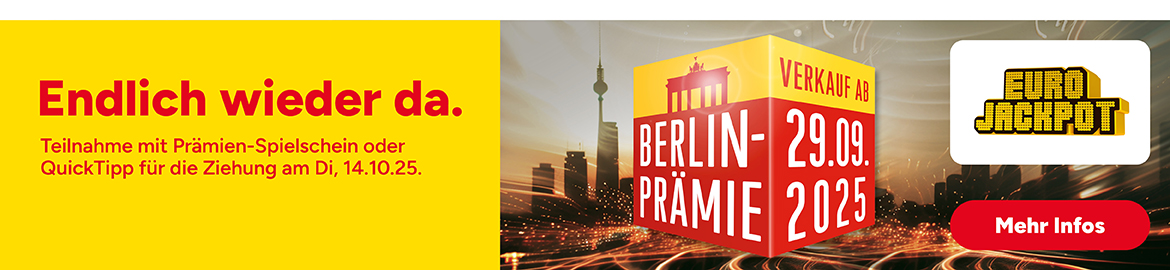 Berlin-Prämie EUROJACKPOT, Verkauf ab 29.092025