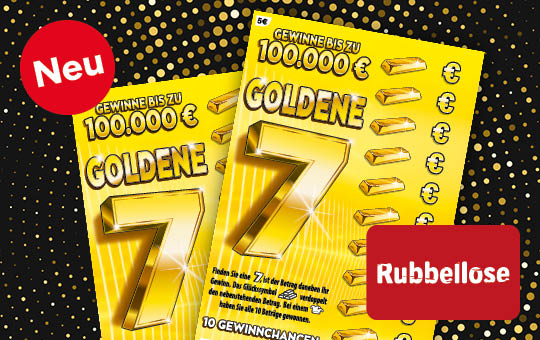 Goldene 7 Rubbellos, neu