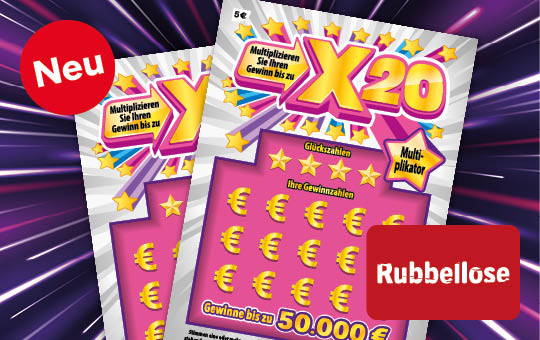 X20 Rubbellos, neu