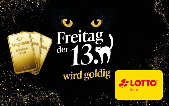 Gold Gewinnspiel Freitag der 13. im LOTTO Laden