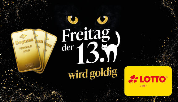 Gold Gewinnspiel Freitag der 13. im LOTTO Laden