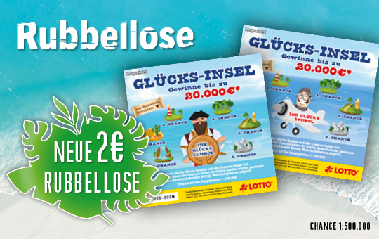 Neues 2 € Rubbellos Glücks-Insel