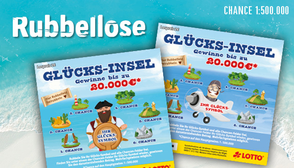 Neues 2 € Rubbellos Glücks-Insel