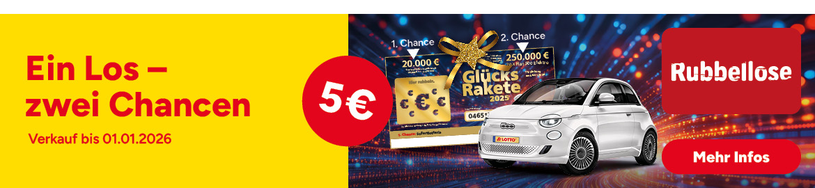 Abbildung Glücksrakete Los für 5€