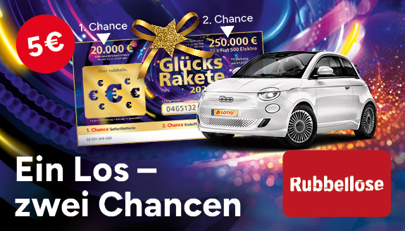 Gl&uuml;cksrakete 2026, ein Los, zwei Chance f&uuml;r 5 &euro;
