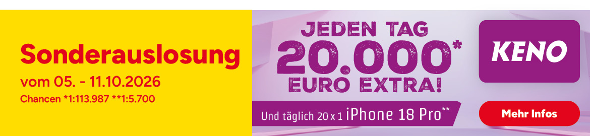 KENO Sonderauslosung, 05.10 - 11.10.2026