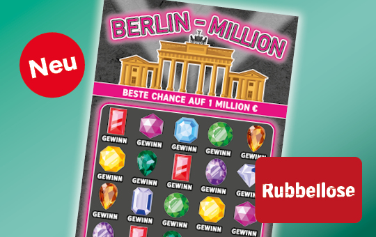 Abbildung des neuen Rubbelloses "Berlin Million"