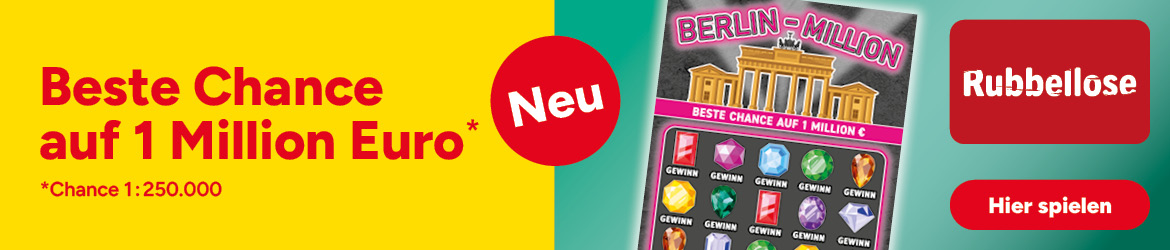 Beste Chance auf 1 Million &euro; (Ch. 1:250.000)