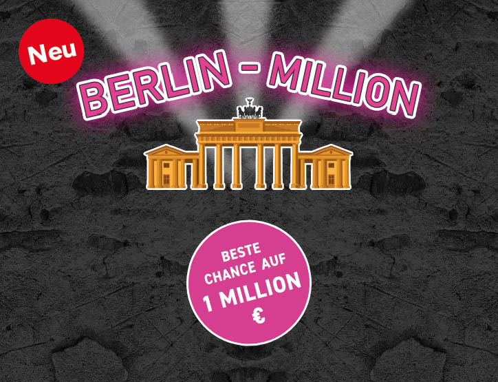 Berlin-Million Rubbellos, beste Chance auf 1 Million &euro;