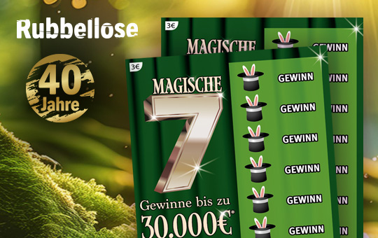 Magische 7 Rubbellos, auch online spielbar