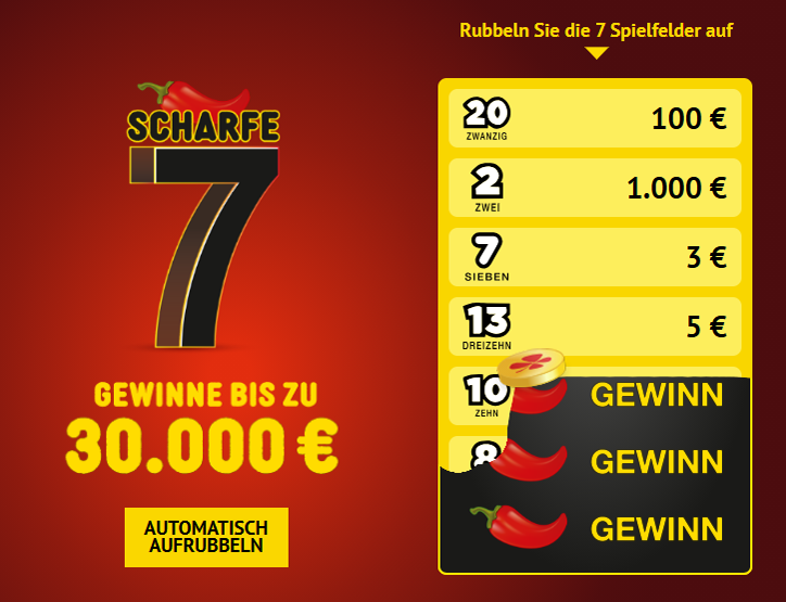 Spielfelder freirubbeln oder automatisch aufrubbeln