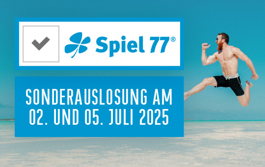 Kampagnenmotiv Spiel 77 Sonderauslosung